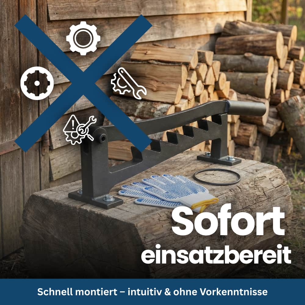 Premium Brennholzspalter – Wandmontage