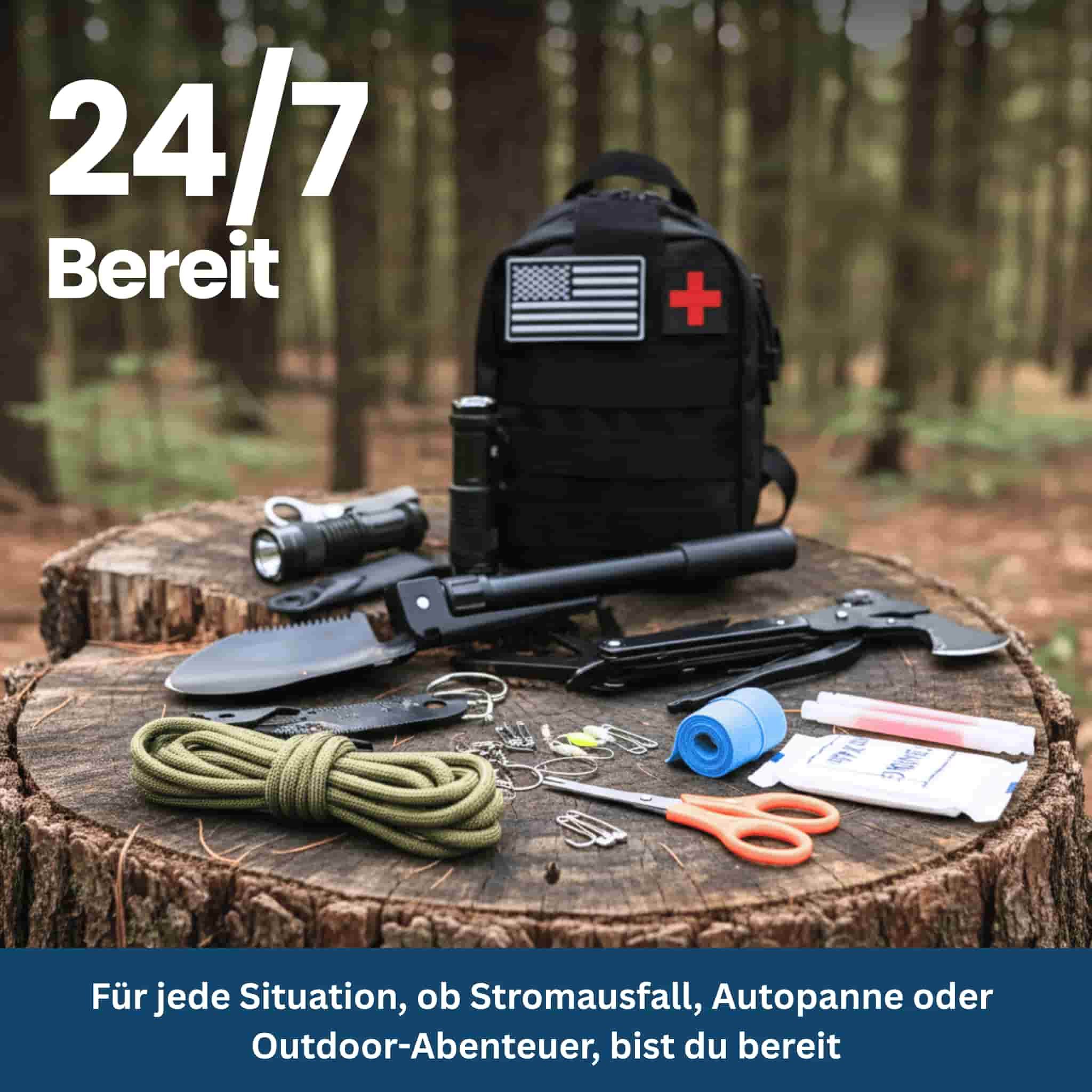 Tactical Notfallrucksack – 30+ Survival Tools kompakt vereint