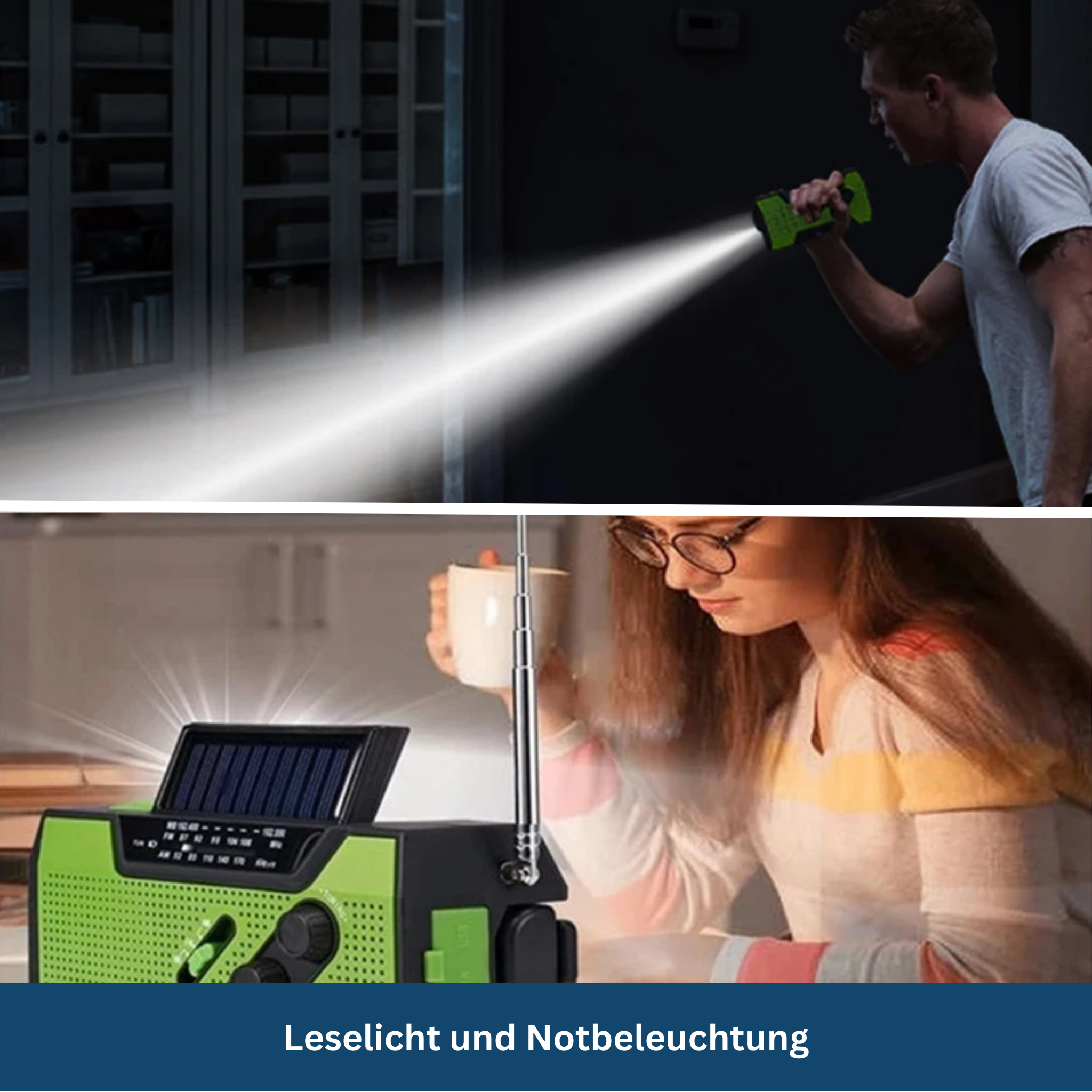 Solar Notfallradio – All-in-One mit 2000mAh Power-Akku