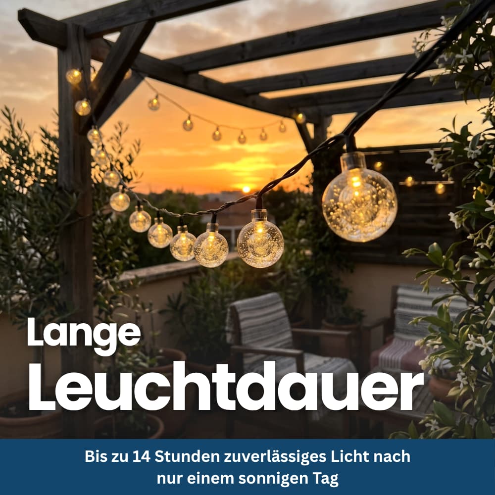 Solar Kristall Lichterkette