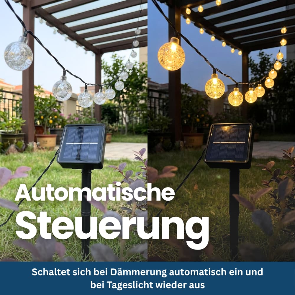 Solar Kristall Lichterkette