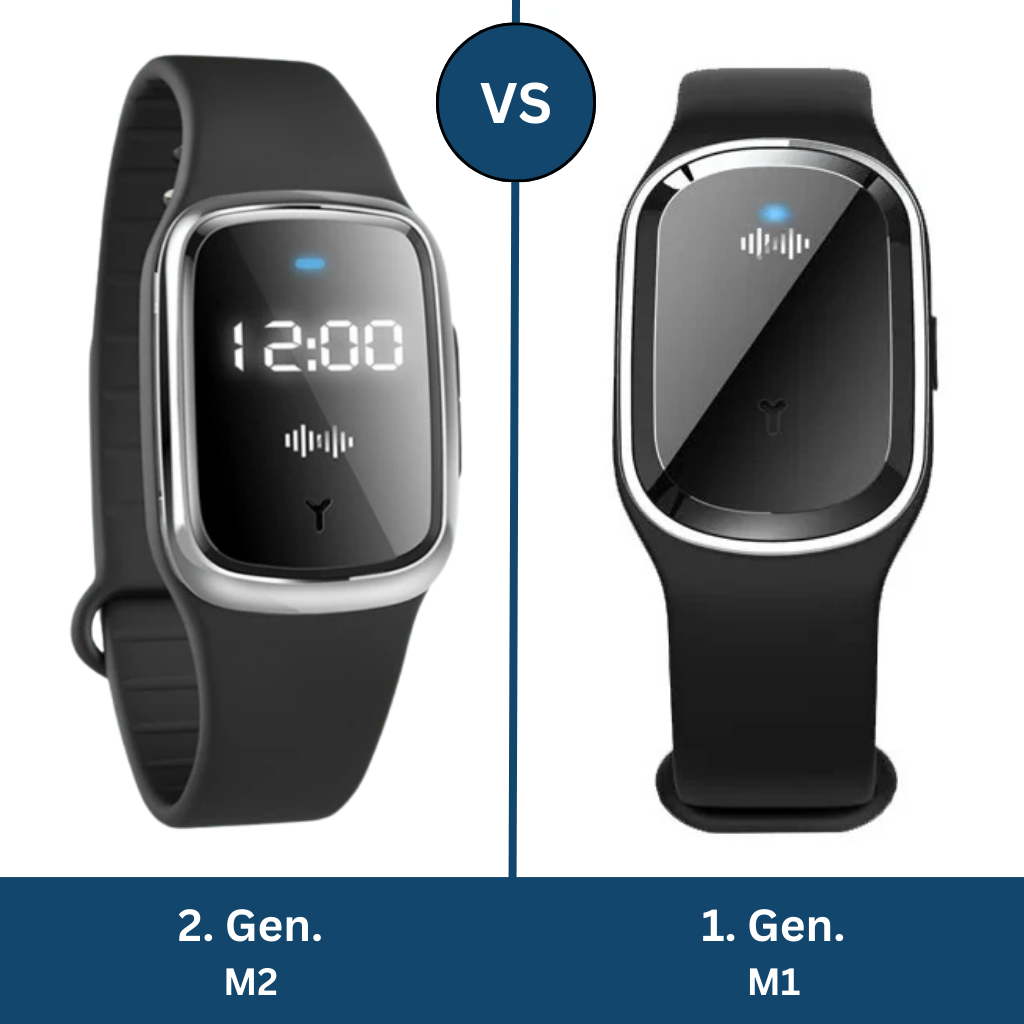 MückenSafe Ultraschall-Armband mit LED-Anzeige