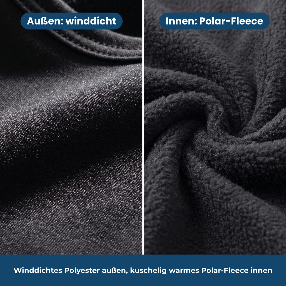 Polar-Fleece Sturmhaube - Außen winddicht, innen Polar-Fleece