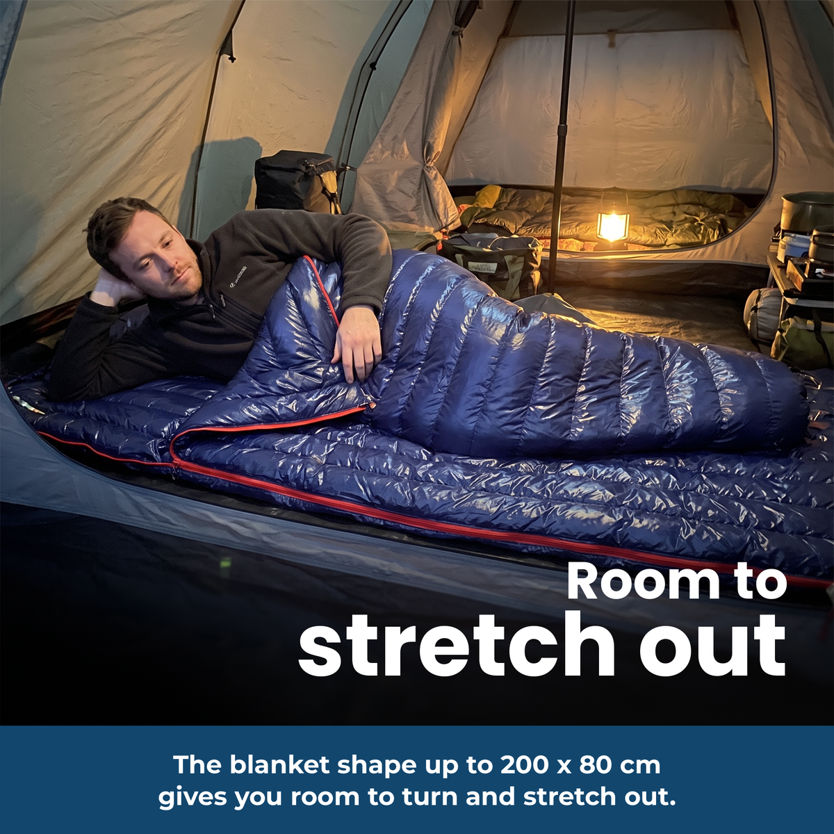 ThermoComfort Sleeping Bag – Room to stretch out