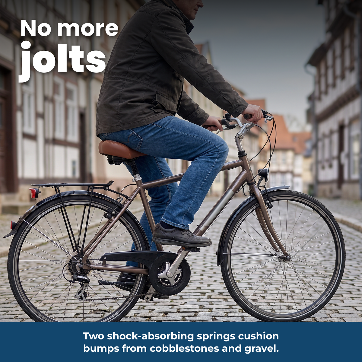 ErgoSoft bike saddle: Shock-absorbing springs against jolts