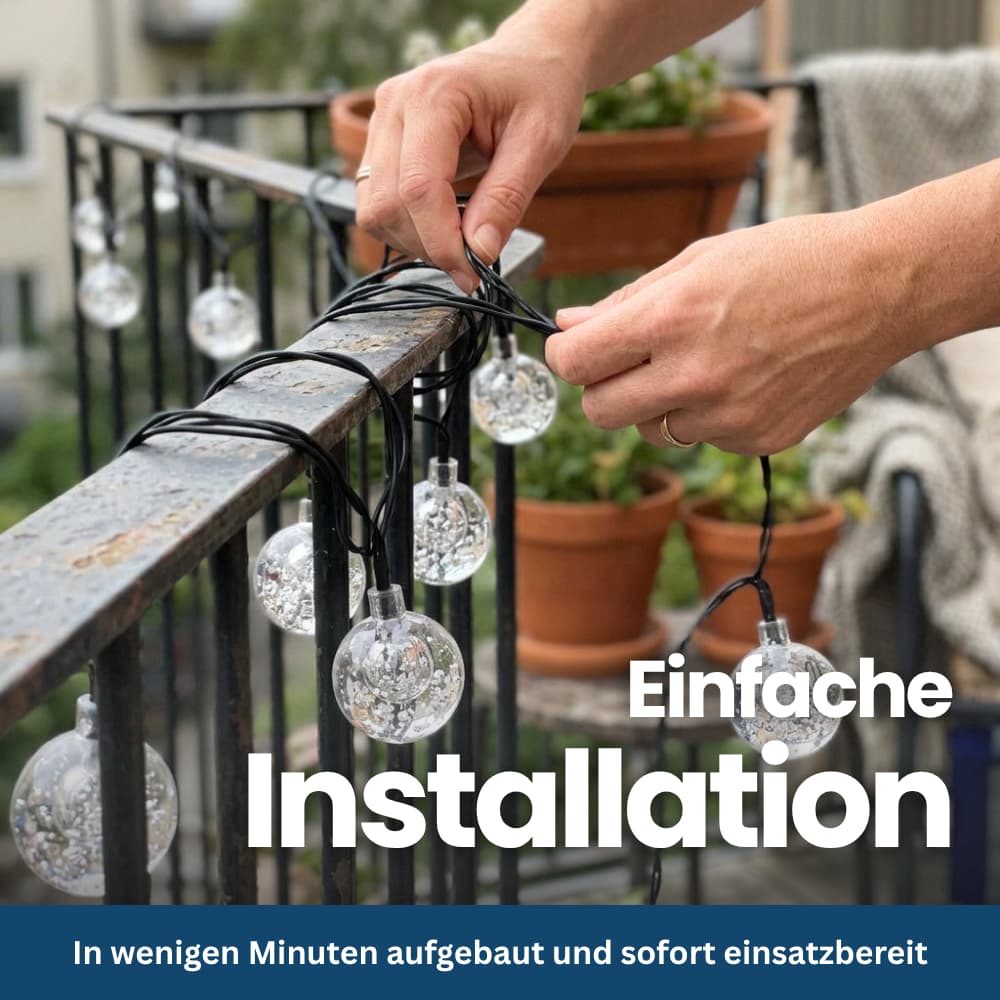 Solar Kristall Lichterkette