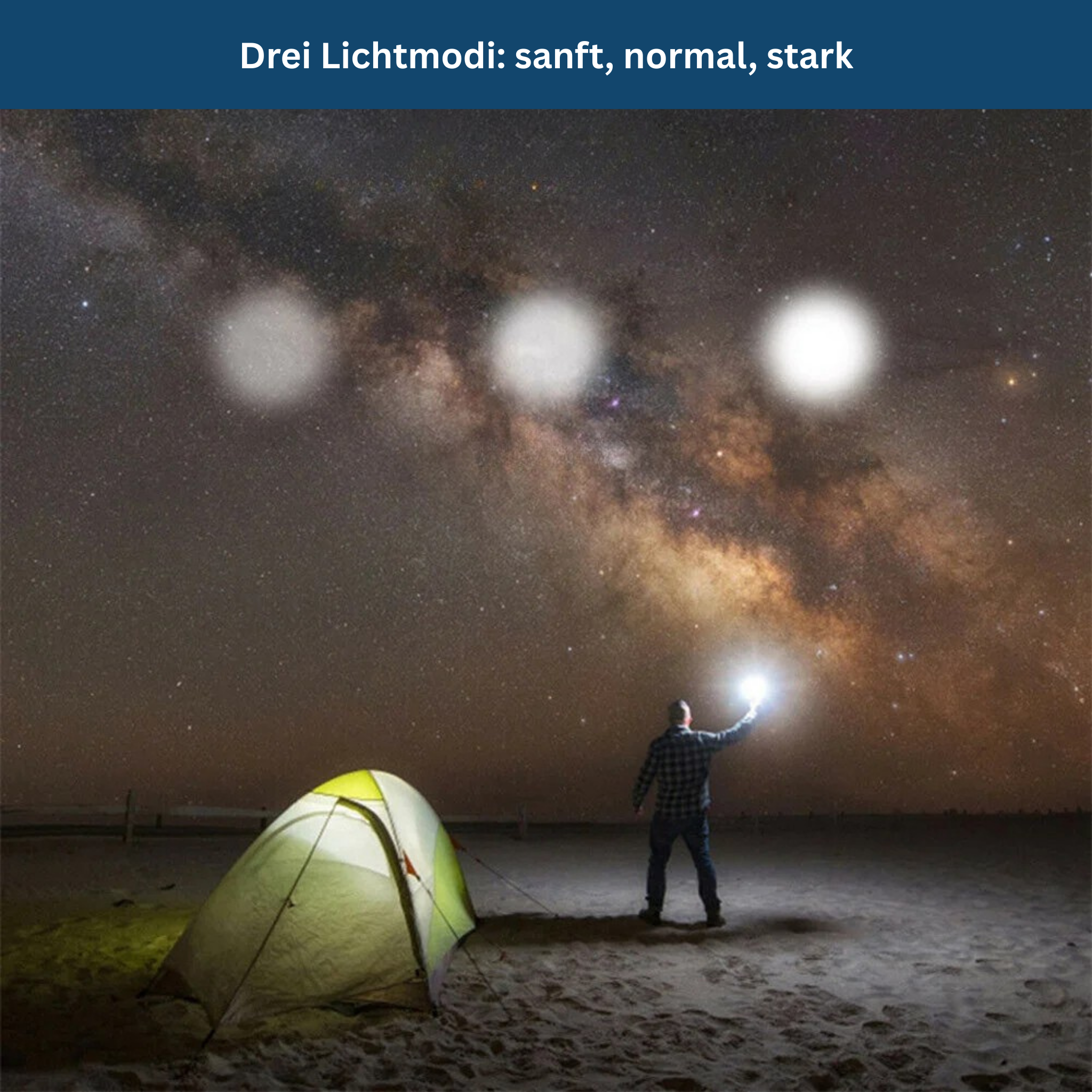 Solarbetriebene Notfall- & Campinglaterne