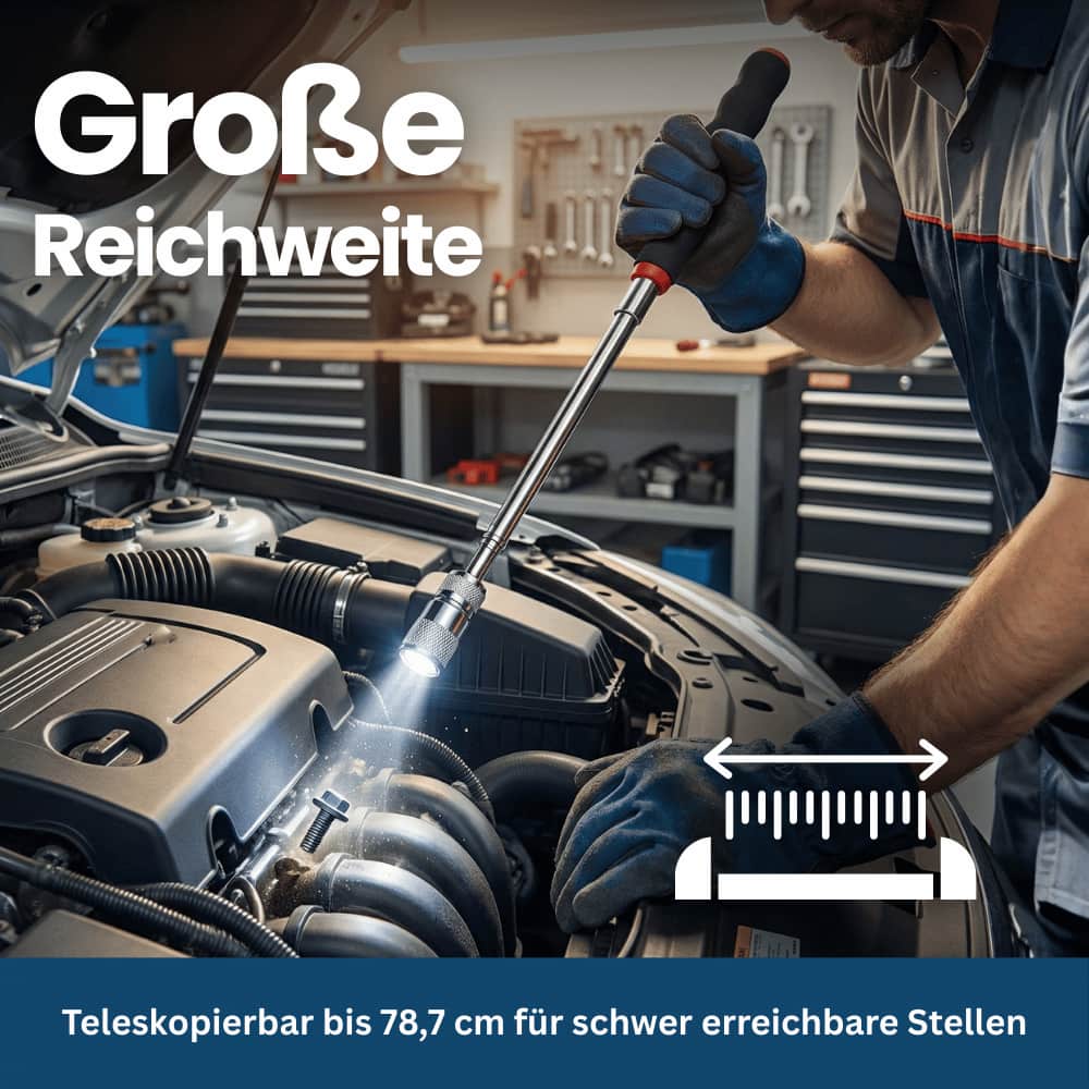 MagniGrip Pro – Teleskop-Magnet mit LED