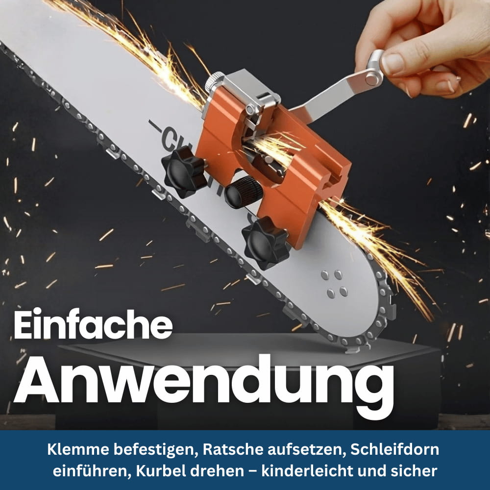 Mobiles Sägeketten-Schärfgerät