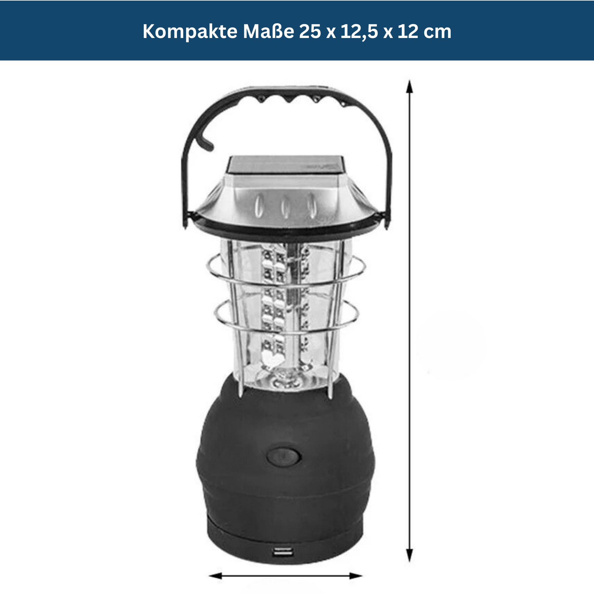 Solarbetriebene Notfall- & Campinglaterne