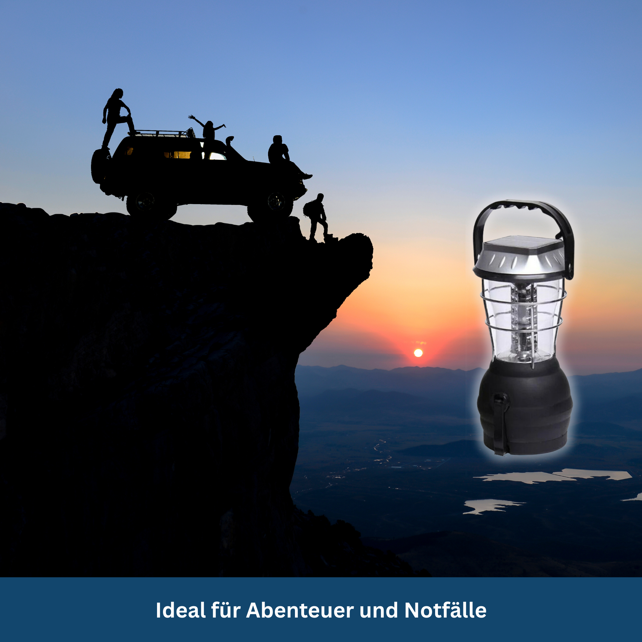 Solarbetriebene Notfall- & Campinglaterne