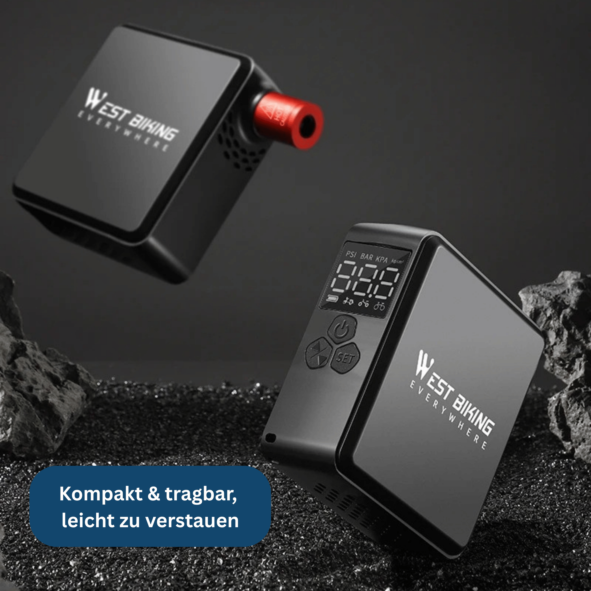 Elektrische Mini-Pumpe – Kompakt, stark & sofort startklar