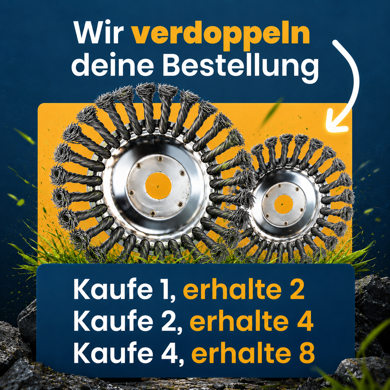ProfiTrim - Der unzerstörbare Rasentrimmer Verdopplungsaktion
