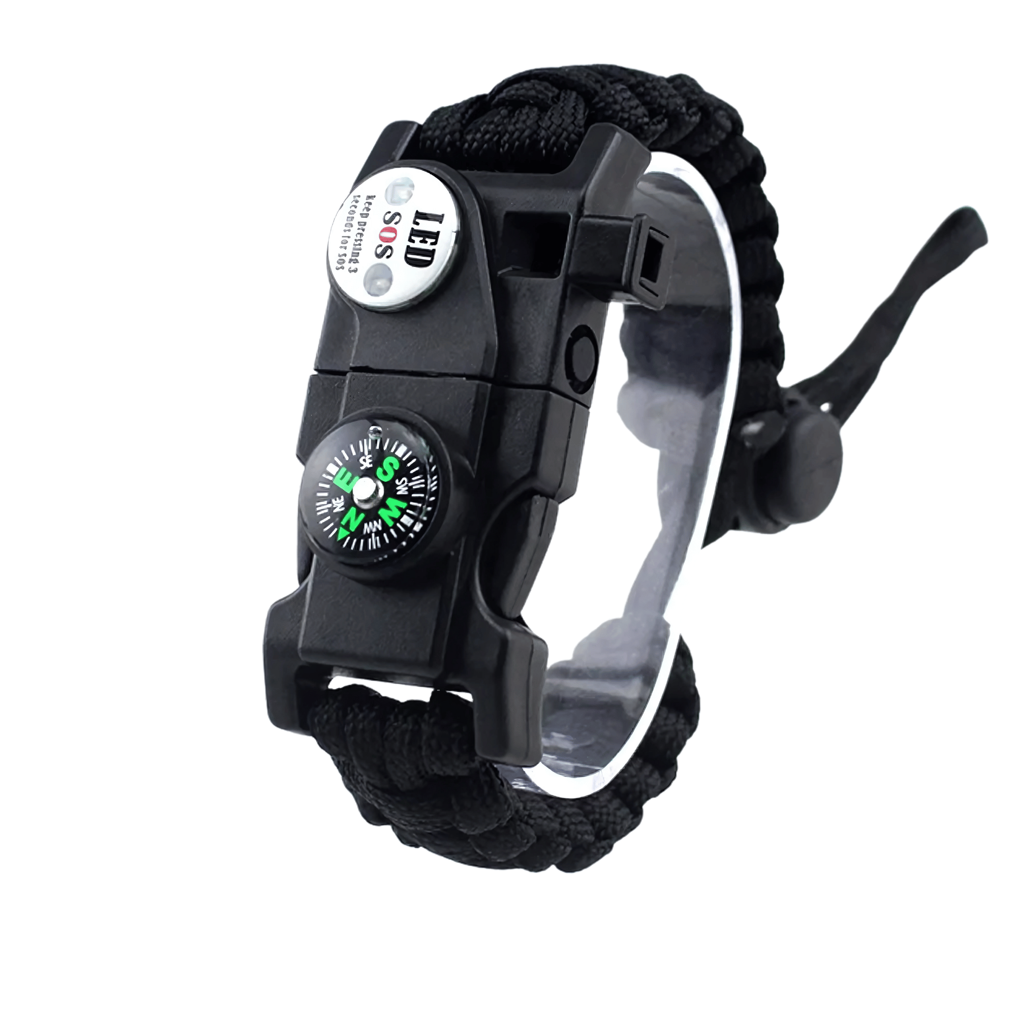 Survival Paracord Armband – Mit LED & Kompass
