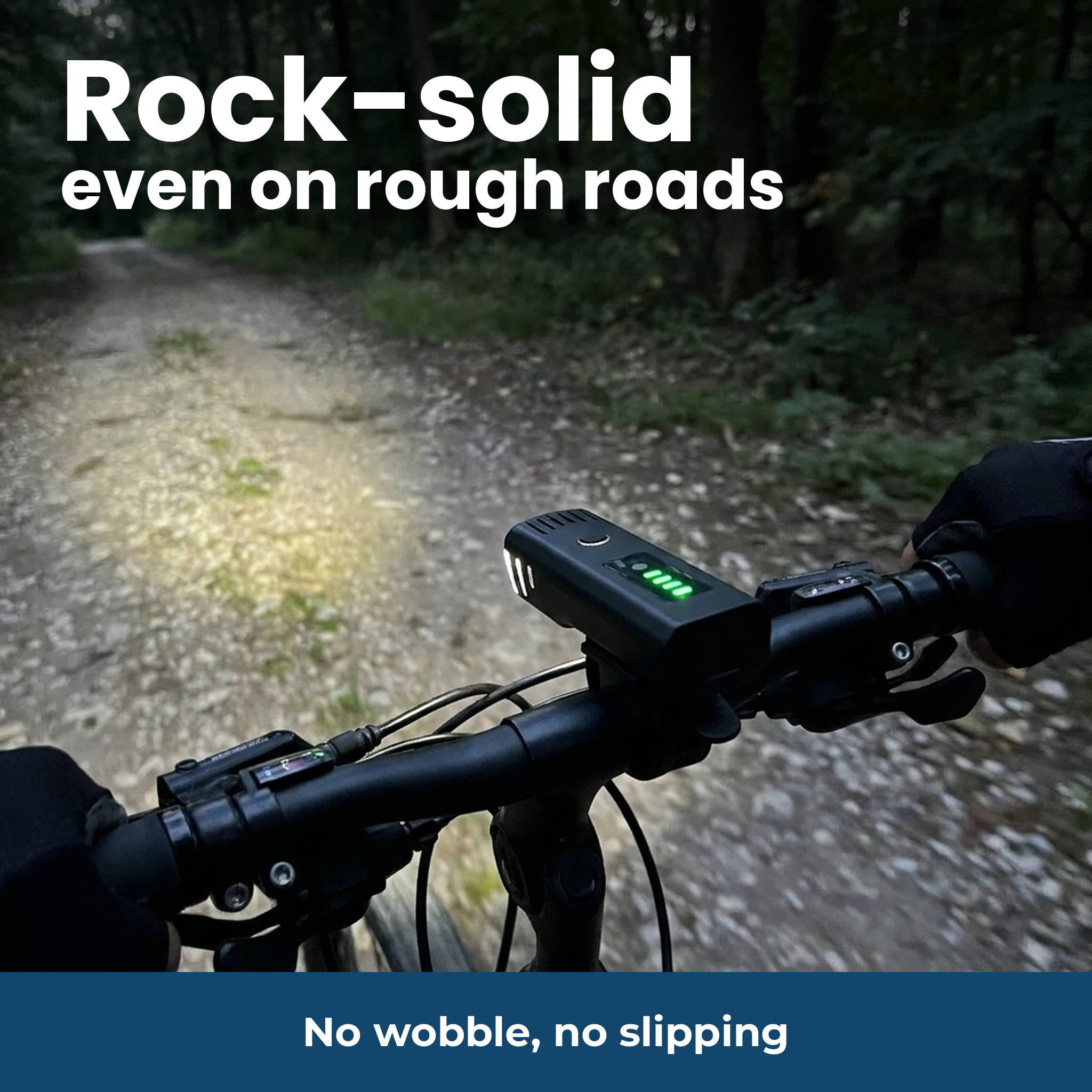 Rock-solid hold on the handlebar