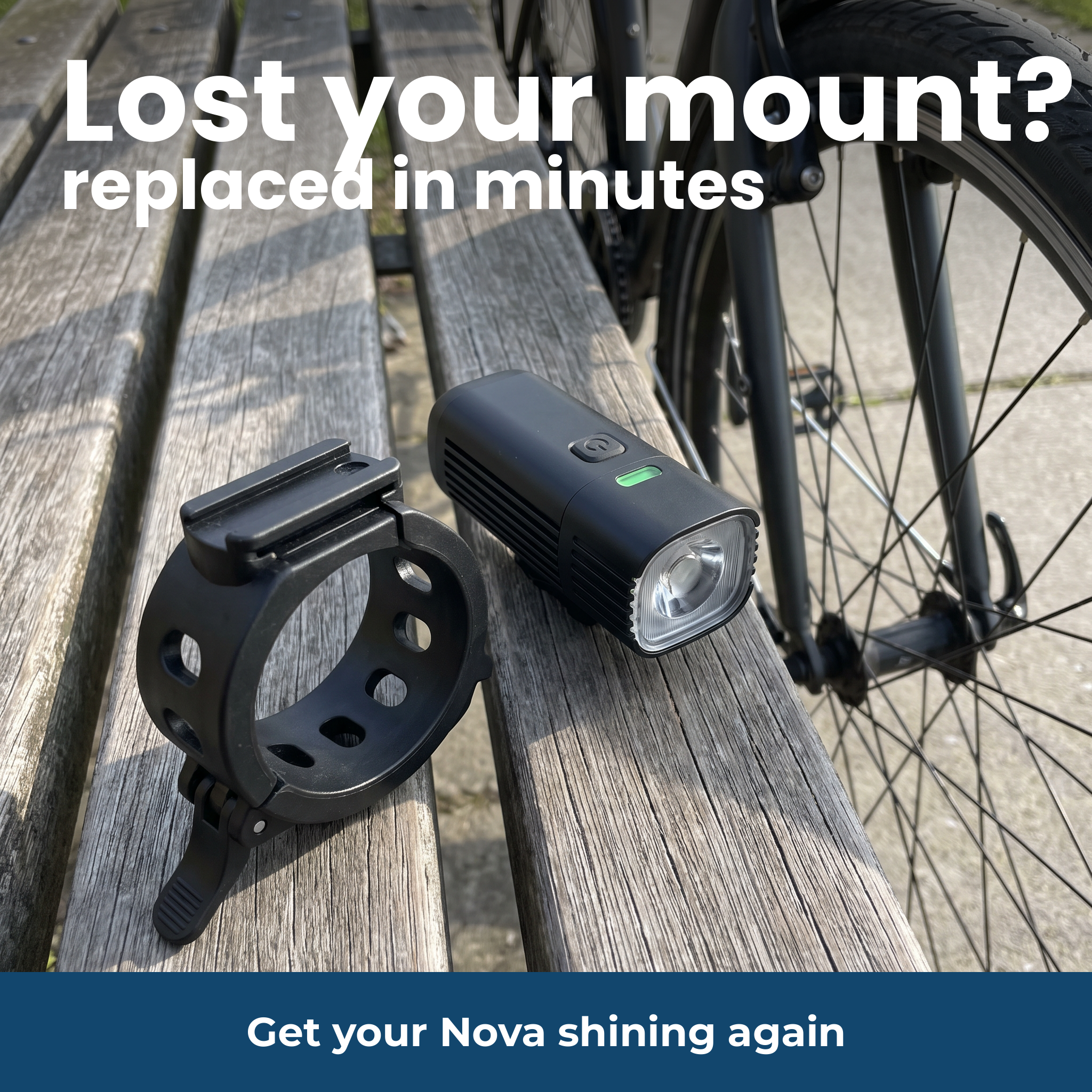 Lost mount replaced in minutes