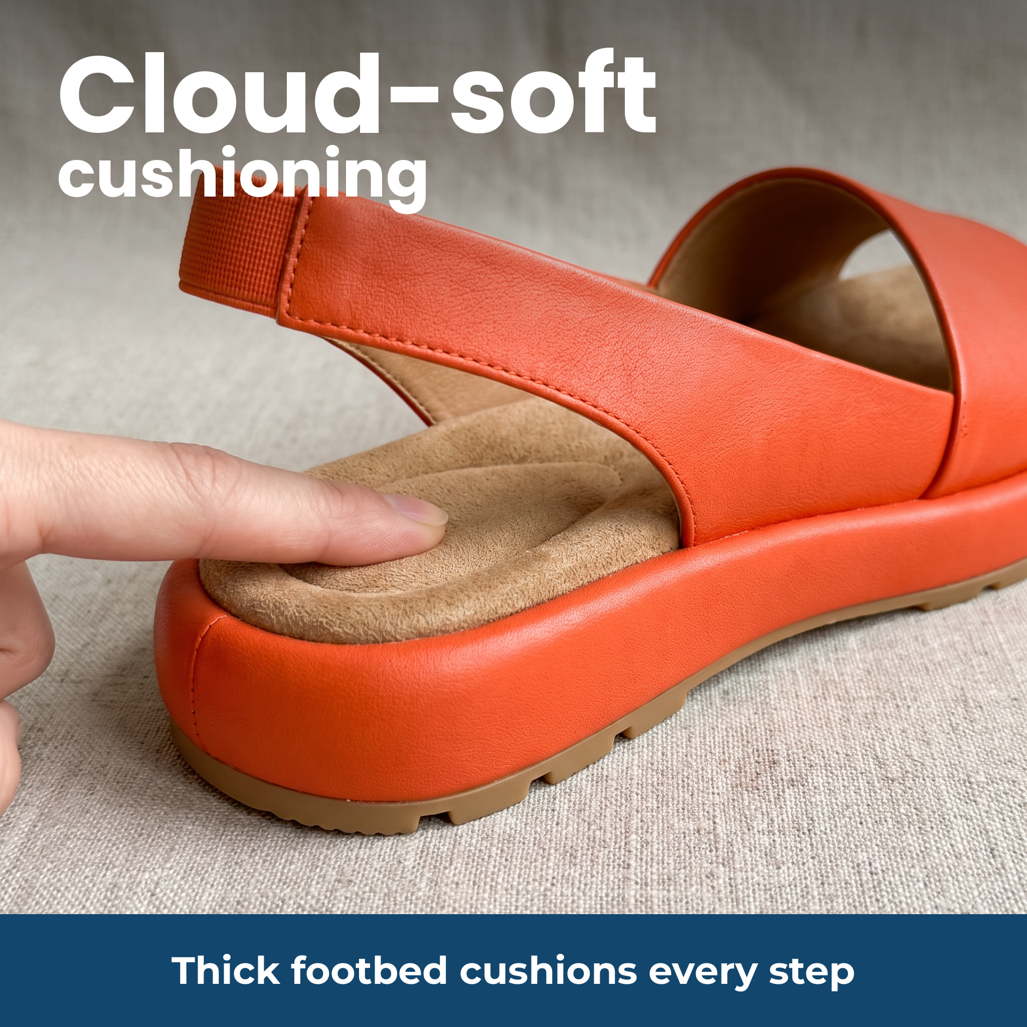 [en] Cloud-soft cushioning – Thick footbed cushions every step