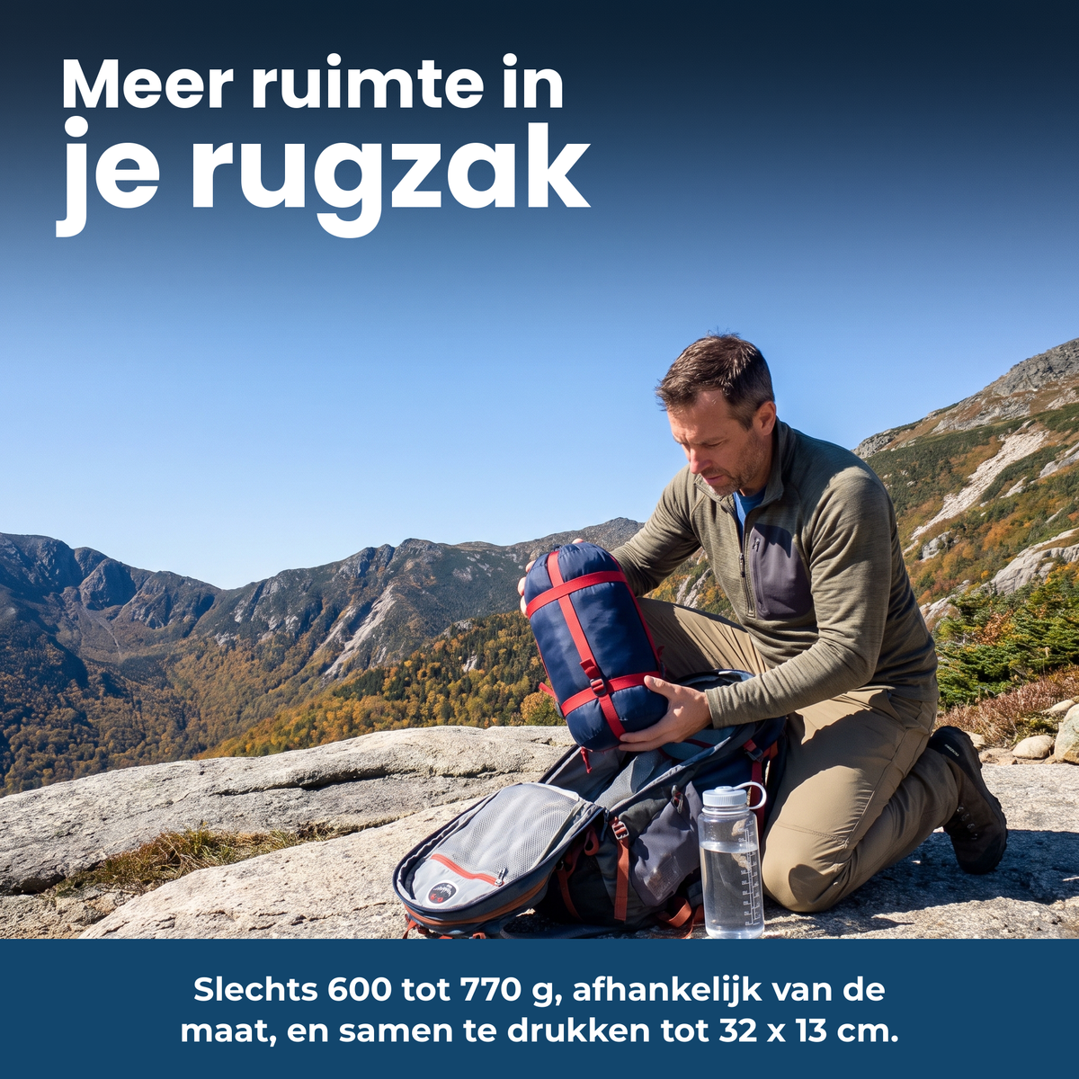ThermoComfort Slaapzak – Meer ruimte in je rugzak