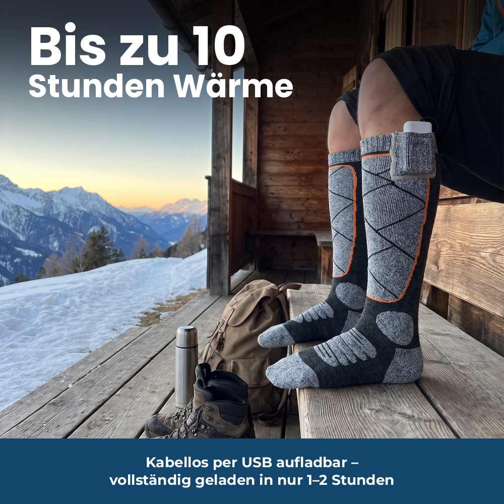 ThermoSocken mit Powerbank – Bis zu 10 Stunden Wärme