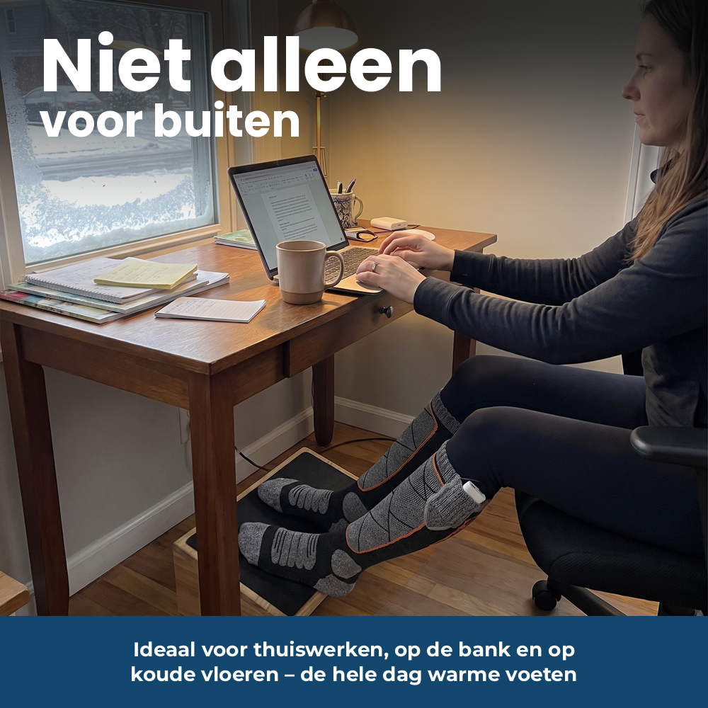 Verwarmde sokken met powerbanks – warme voeten tijdens het thuiswerken