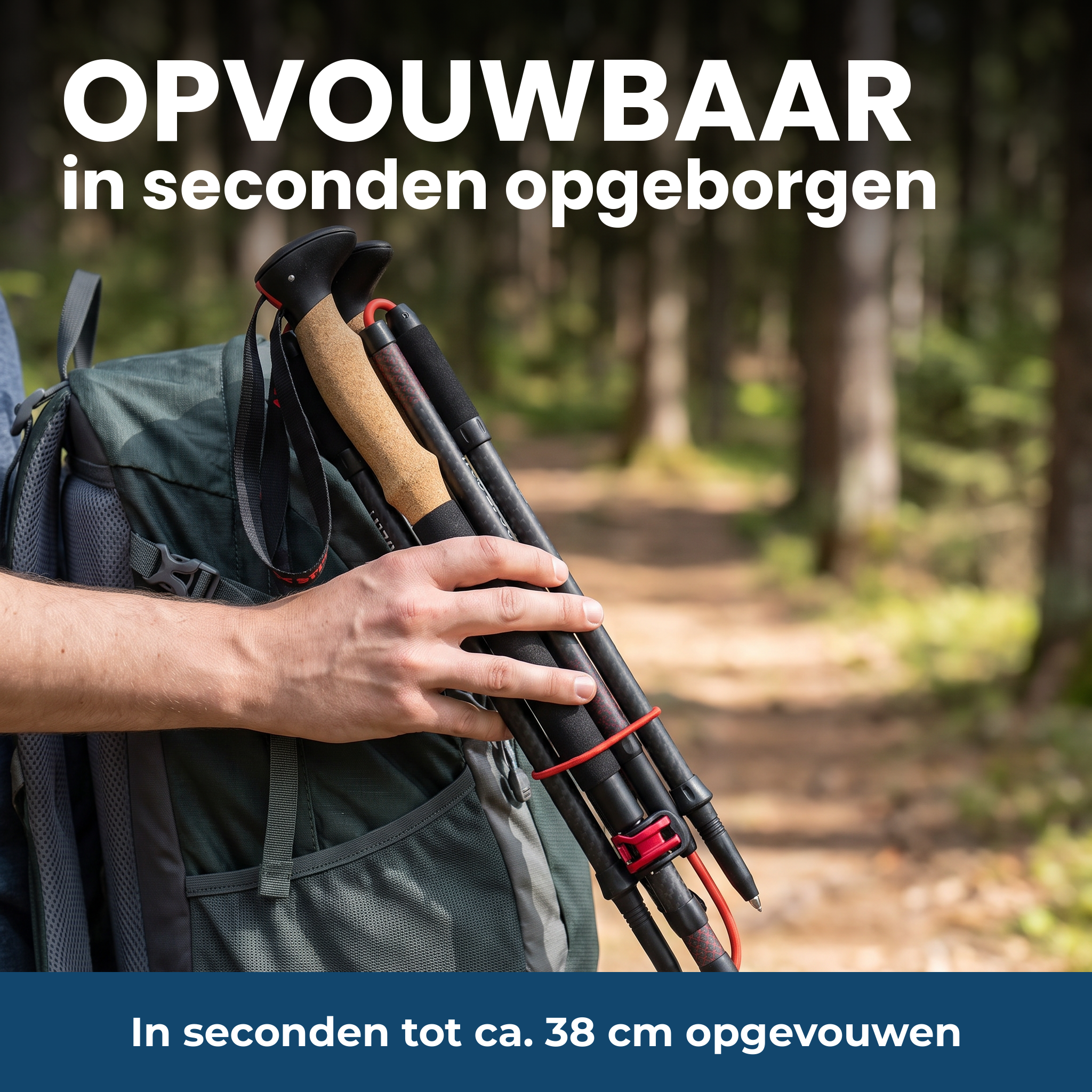 Opvouwbare wandelstokken – in seconden opgeborgen